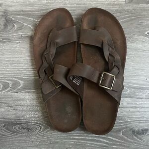 Super cute braided strap birkenstock-like sandals